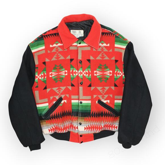 XXL Southwest Varsity Bomber Jacket Aztec Tribal Esther ElPasoCafe Toppenish - Picture 11 of 16